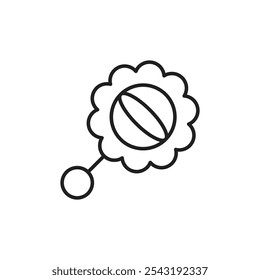 Baby rattle icon. simple vecor icon.