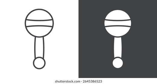 ícone de chocalho bebê símbolo logotipo de ilustração