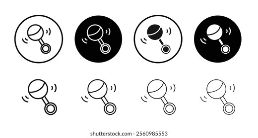 Baby rattle icon Symbol mark in filled style