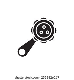 Baby rattle icon Thin line flat illustration