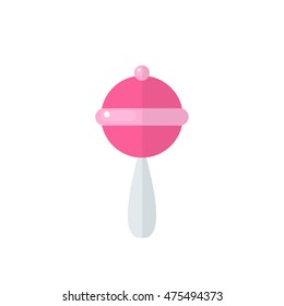 baby rattle icon. vector illustration