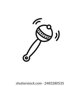 Baby rattle icon vector set collection for web
