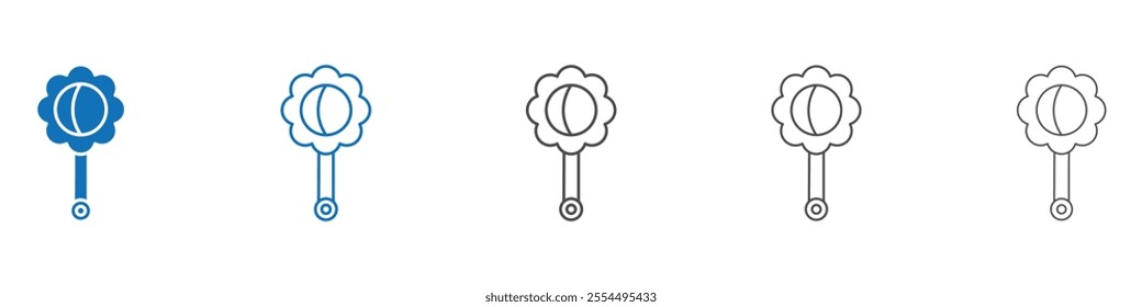 Baby rattle icon vector set collection for web