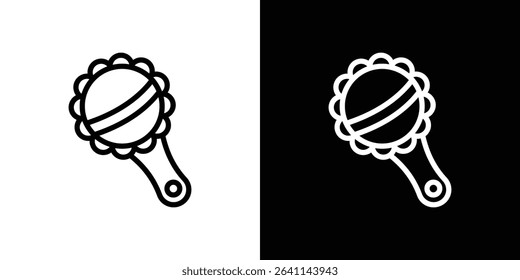 baby rattle icon vector simple element illustration editable