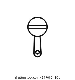 Baby rattle logo sign vector outline