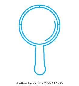Baby rattle outline icon. Newborn design. Magnifying glass, loupe