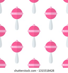baby rattle seamless pattern