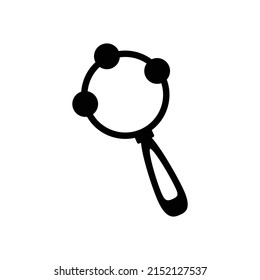 baby rattle silhouette vector isolated