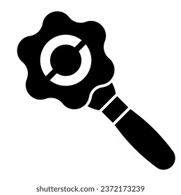 Baby rattle solid icon. Attention toy vector illustration isolated on white. Beanbag glyph style design, designed for web and app. Eps 10