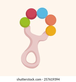 Baby rattle theme elements