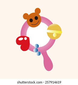 Baby rattle theme elements
