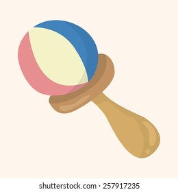 Baby rattle theme elements