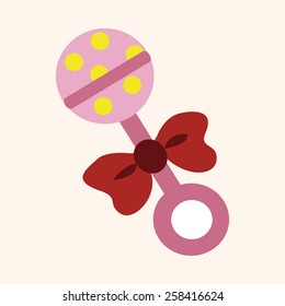 Baby rattle theme elements