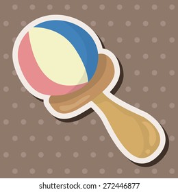 Baby rattle theme elements