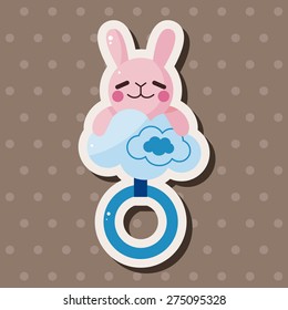 Baby rattle theme elements