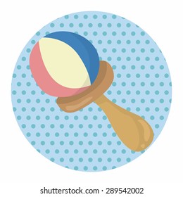 Baby rattle theme elements