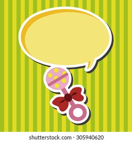 Baby rattle theme elements