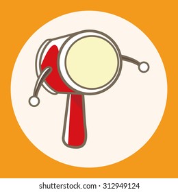 Baby rattle theme elements