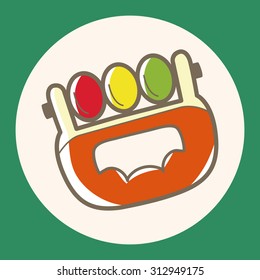 Baby rattle theme elements