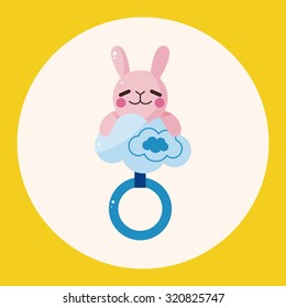 Baby rattle theme elements