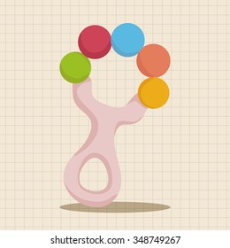 Baby rattle theme elements