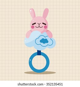 Baby rattle theme elements