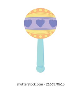 baby rattle toy icon isolated