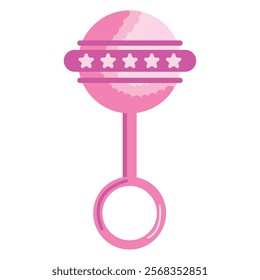 baby rattle toy isolated design
