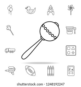 baby rattle toy line icon. toys icons universal set for web and mobile