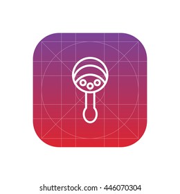 baby rattle toy line icon