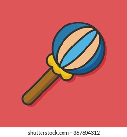 Baby rattle vector icon