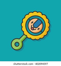 baby rattle vector icon