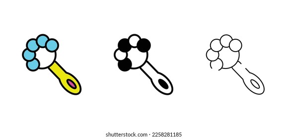 baby rattle vector type icon