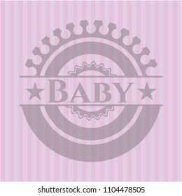Baby realistic pink emblem