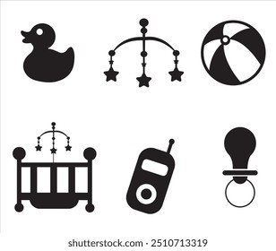 Baby related icon set. Icon set for baby infant concept vector illustration