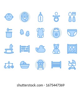 Baby related icon and symbol set