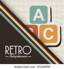 baby retro frame design 