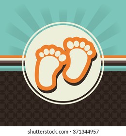 baby retro frame design 
