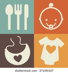 baby retro frame design 
