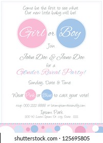 Baby Reveal Postcard Invitation