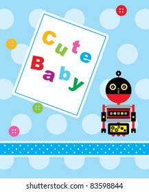baby robot arrival card