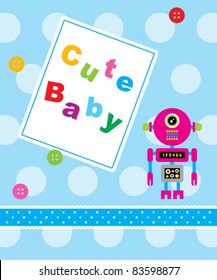 baby robot arrival card