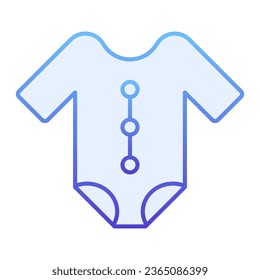 Baby romper flat icon. Newborn suit blue icons in trendy flat style. Child clothes gradient style design, designed for web and app. Eps 10