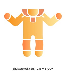 Baby romper flat icon. Baby suit color icons in trendy flat style. Kids clothes gradient style design, designed for web and app. Eps 10