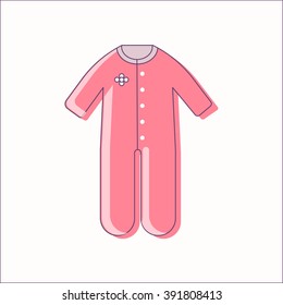 Baby romper icon