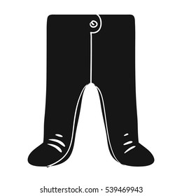 Baby romper icon in black style isolated on white background. Baby born symbol stock vector illustration.