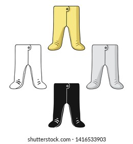 Baby romper icon in cartoon,black style isolated on white background. Baby born symbol stock vector illustration.