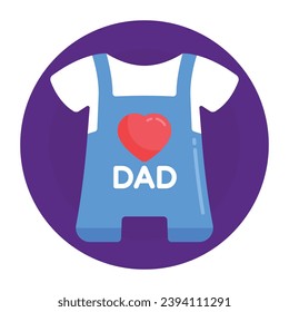 A baby romper icon in editable design 