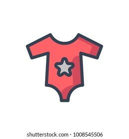 baby romper icon filled outline