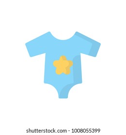 baby romper icon flat